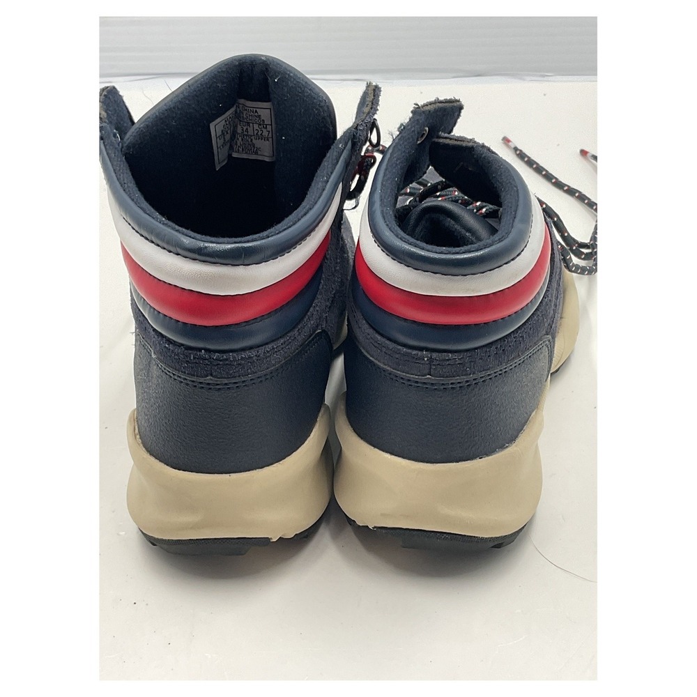 Tommy Hilfiger Luke Mid Top Hiking Sneakers Navy Size 3 - Picture 5 of 6